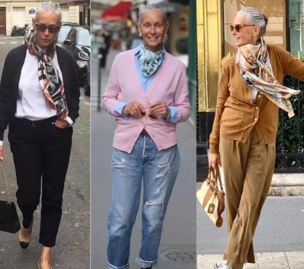 等我老了也不穿“奶奶装”，学76岁法国老太太这样穿，老了也优雅
