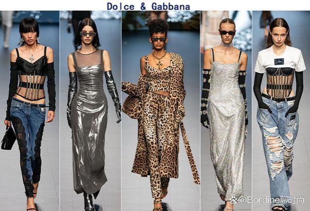 Dolce & Gabbana 2023春夏系列，裤装和裙装，都有收腰的柔美时尚