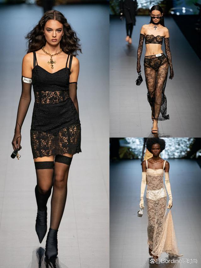 Dolce & Gabbana 2023春夏系列，裤装和裙装，都有收腰的柔美时尚