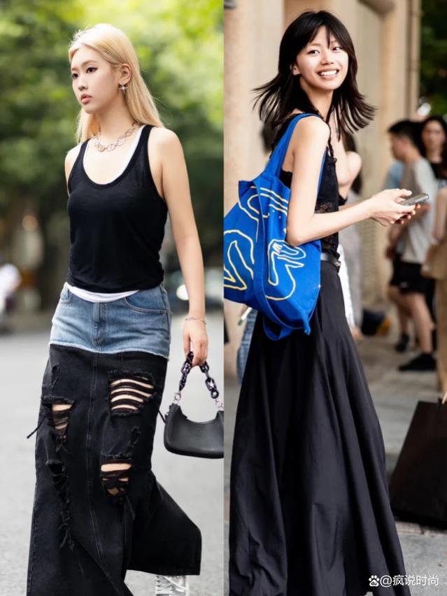 到了上海才发现，时髦女孩都穿“一身黑”，又酷又美真高级！