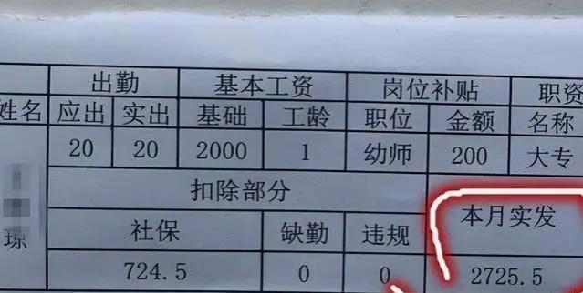 多位在职教师晒出“工资单”，查看实发工资后，网友表现不敢置信