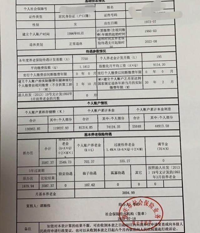 工龄30.17年，刚办完退休，看到独子待遇养老金，让人羡慕三分