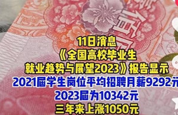 2023年应届生平均月薪10342元，为何我的工资较低？