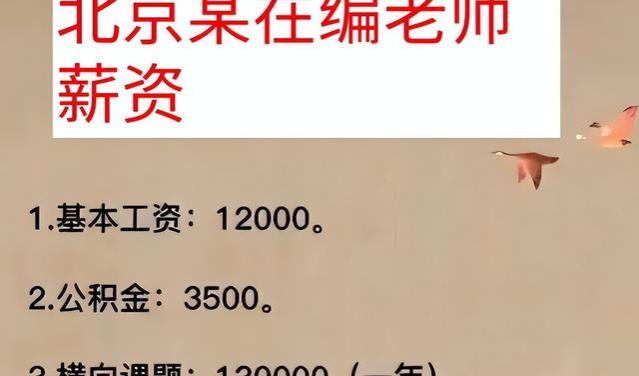 北京某在编教师晒出工资单，实际金额让瞠目结舌：难怪都想当老师