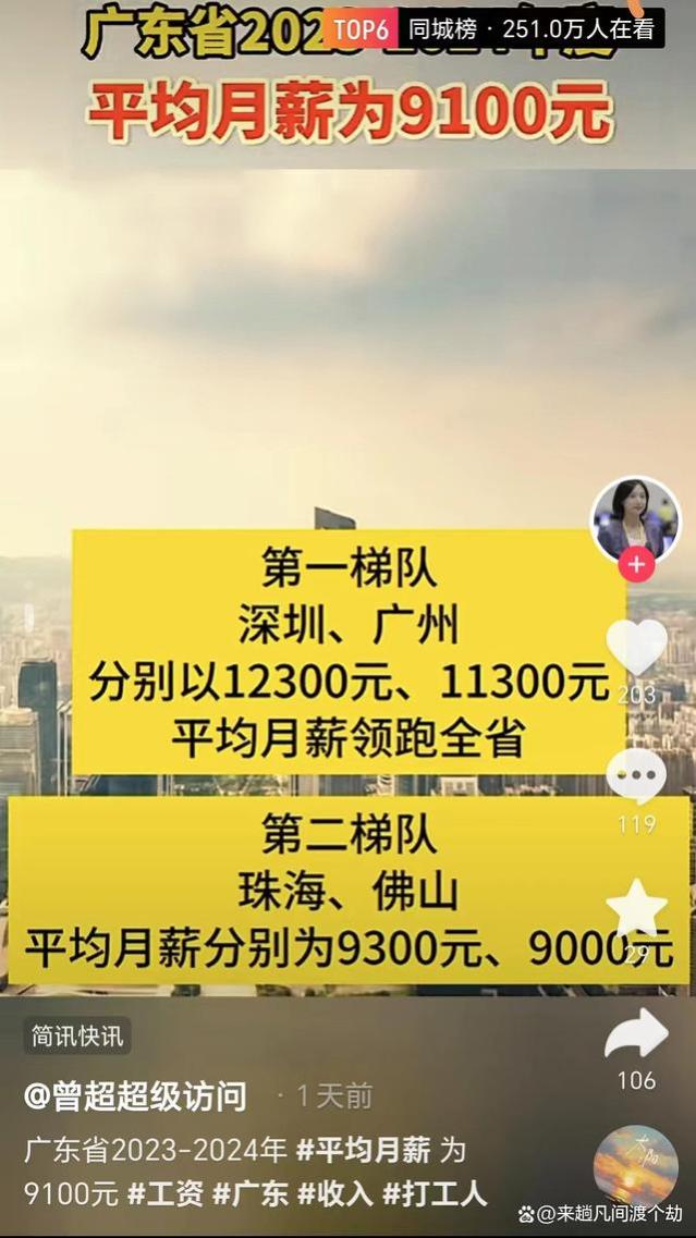 广东工资水平大起底：平均月薪9100元，你拖后腿了吗？