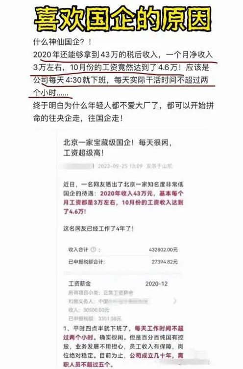 一男生晒出“国企工资条”，税后金额让人羡慕，网友：还扩招人吗