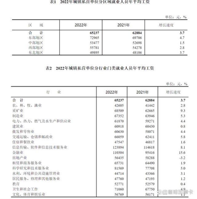 年平均工资为65237元，你达到了吗？