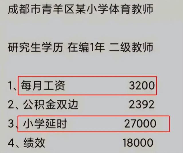 成都一体育老师薪水被曝光，引来家长质疑，总请病假还这么高？