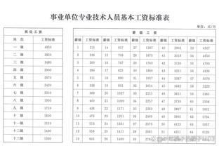 事业单位技术工人的工资标准是多少？