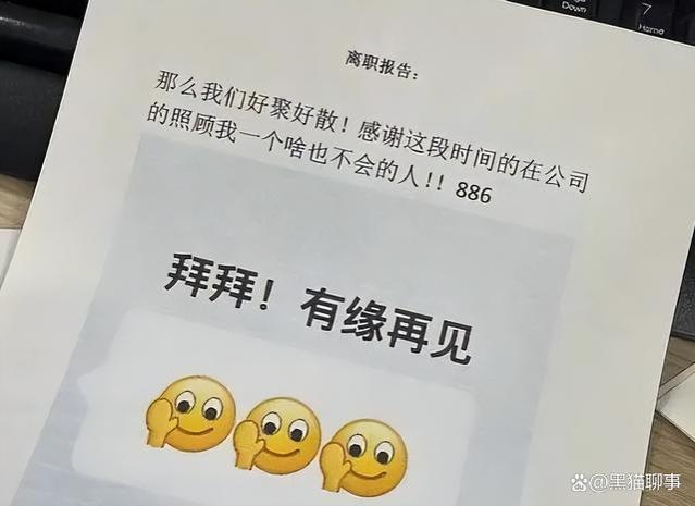 “有人养我，不上班了”，00后辞职信走红，老板答复格局拉满