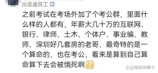 从腾讯到比亚迪，有多少大厂人在偷偷考公？