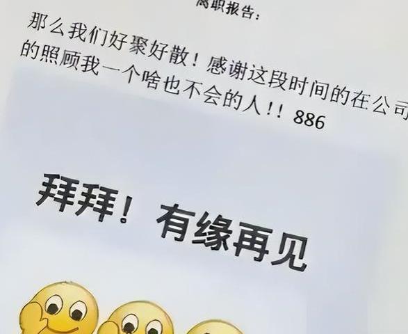 00后毕业生“离职信”走红，理由简单又霸气，老板回复尽显格局