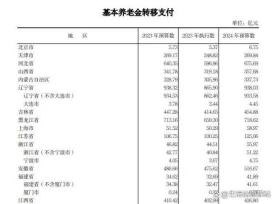 2024年养老金转移支付公布，事关你我，赶紧看看吧！