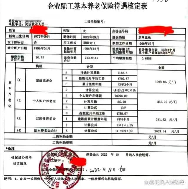 钱到账了！山东某32年工龄职工实发退休金曝光