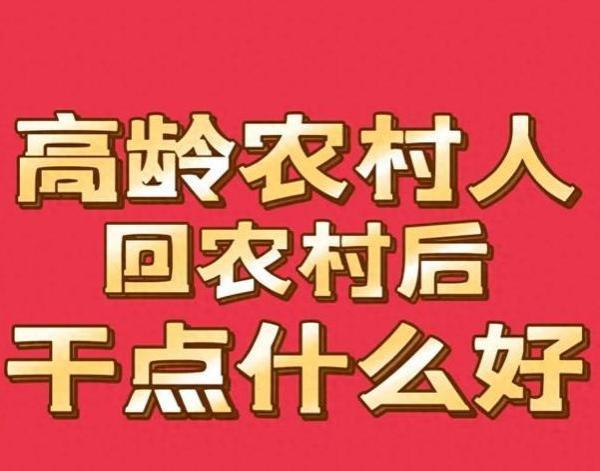 60岁以上农村人不适合再打工？回农村做什么好呢？答案揭晓