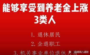 2024年养老金调整新政策：这三类人上涨，六类人不涨，看你有吗？