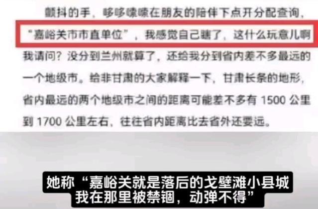 武大选调生上岸嘉峪关后“恶语相向”，本人已离职，网友：不理解